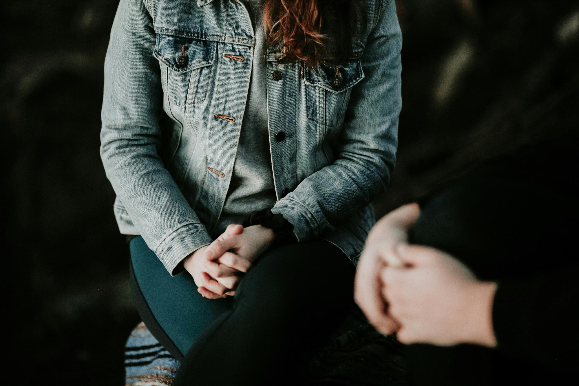 a person sitting on the ground